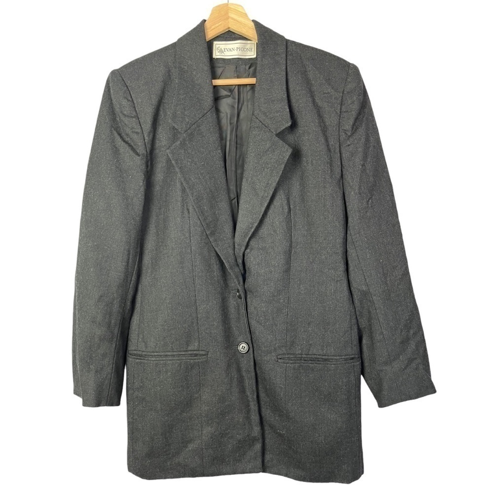 Evan Picone Dark Gray Two Button Suit‎ Blazer 40R
